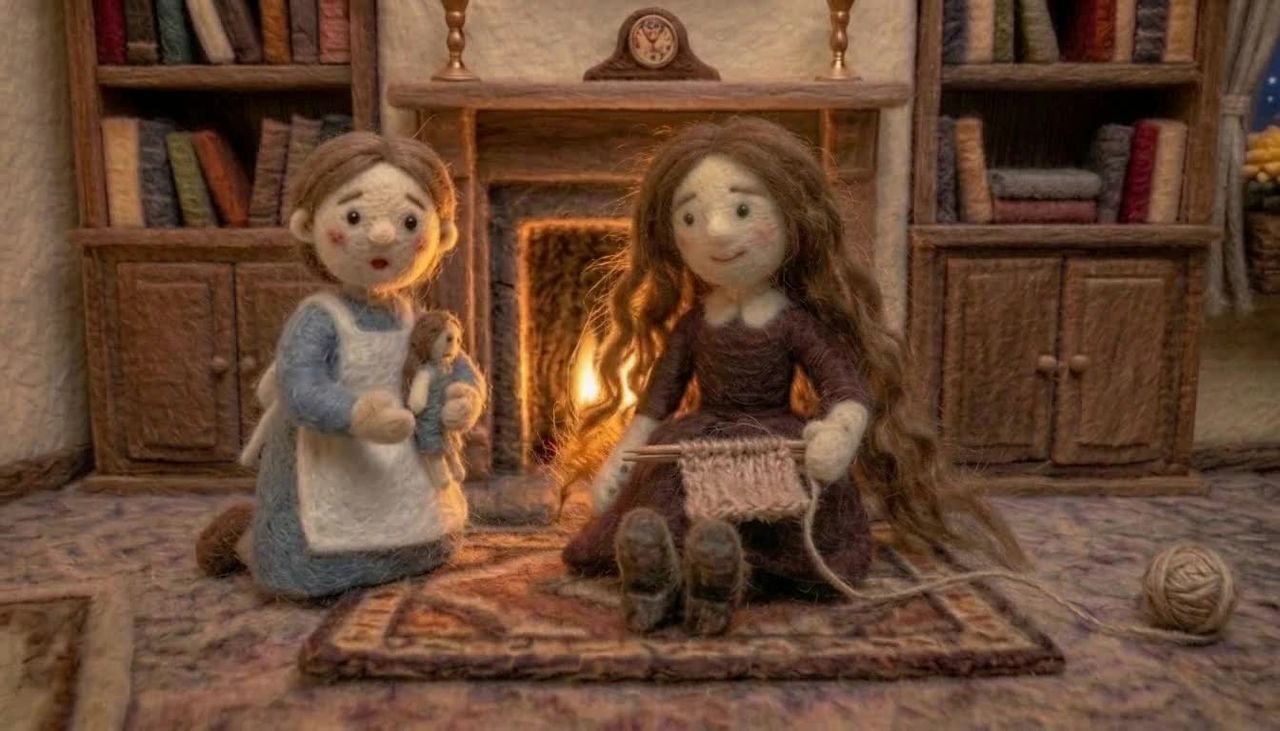 Felted wool: Little Women