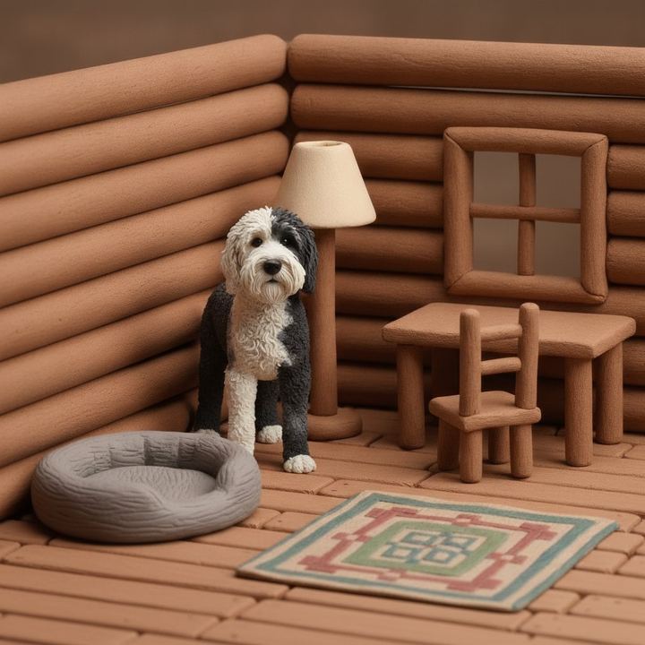 A dog, in claymation