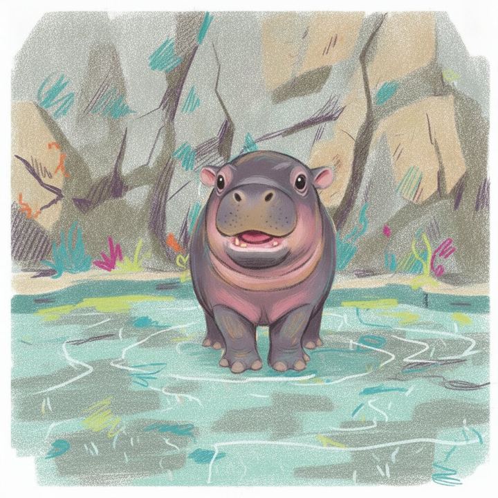 A pet, in pencil