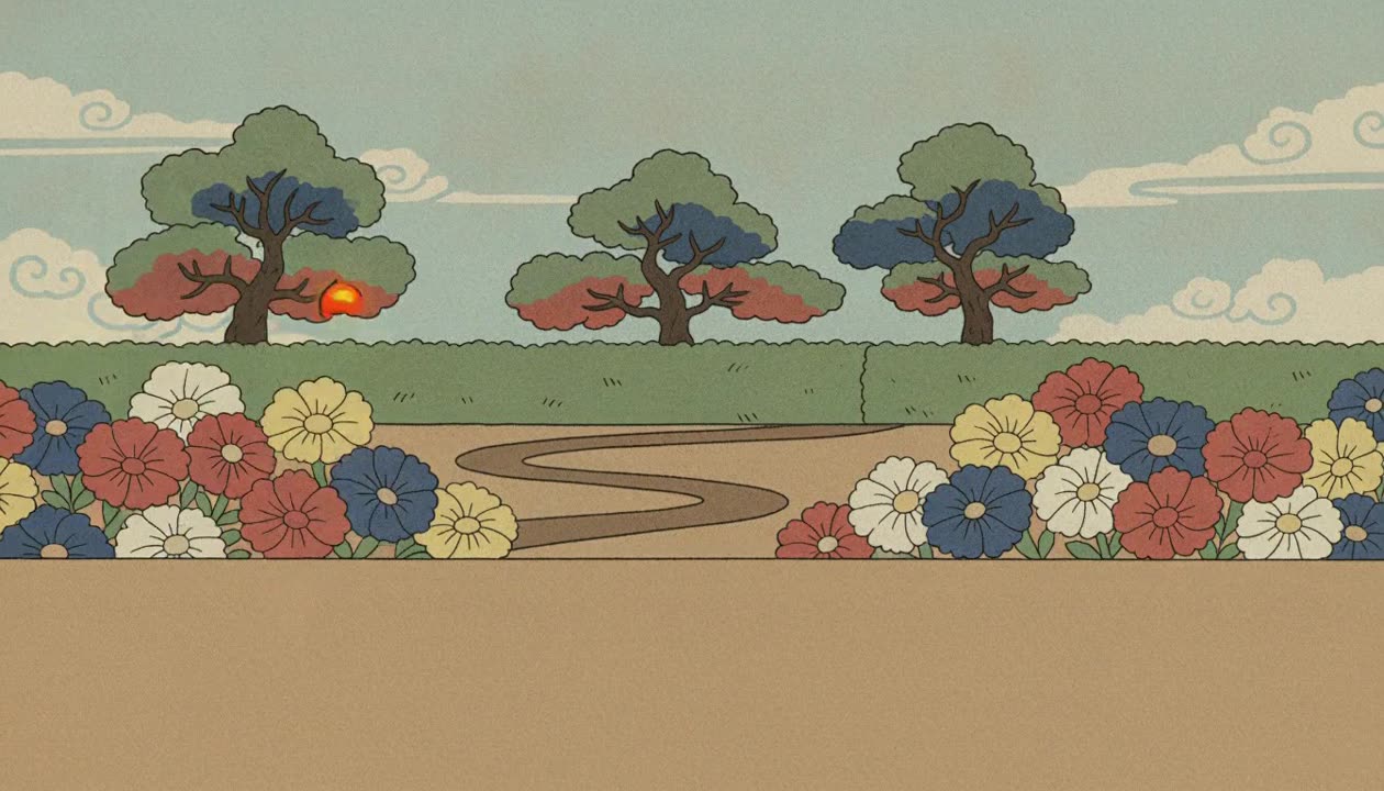 The end of the shot, after both have left frame.