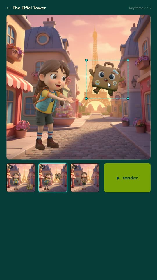 Placing keyframes on a shot