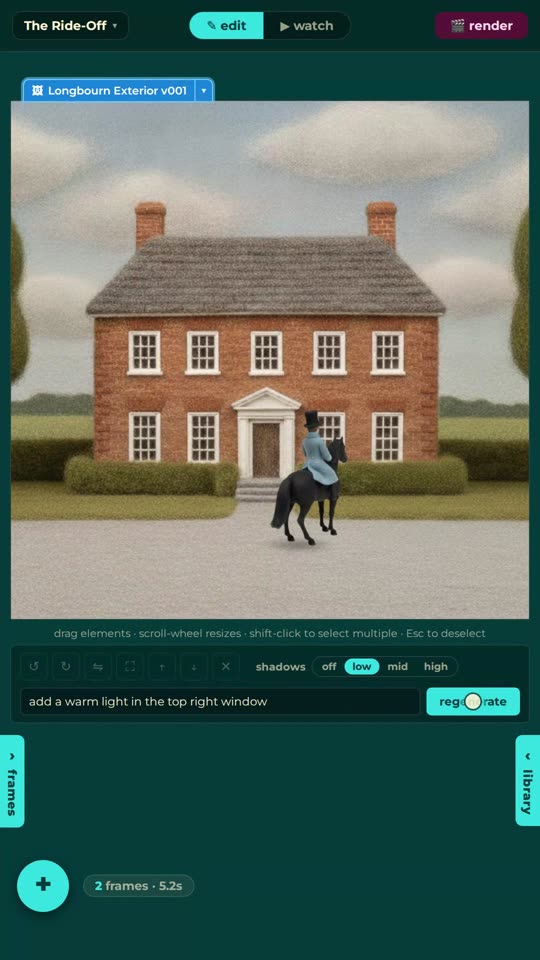 A Pride and Prejudice scene, narrated